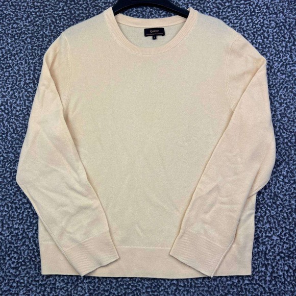 Quince Sweaters - Quince Sweater Women Large Yellow Pullover Crew Neck Mongolian Cashmere L